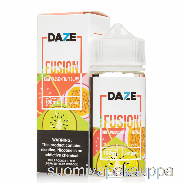 Vape Kauppa Kiivi Passionhedelmä Guava - 7 Daze Fuusio - 100ml 3mg